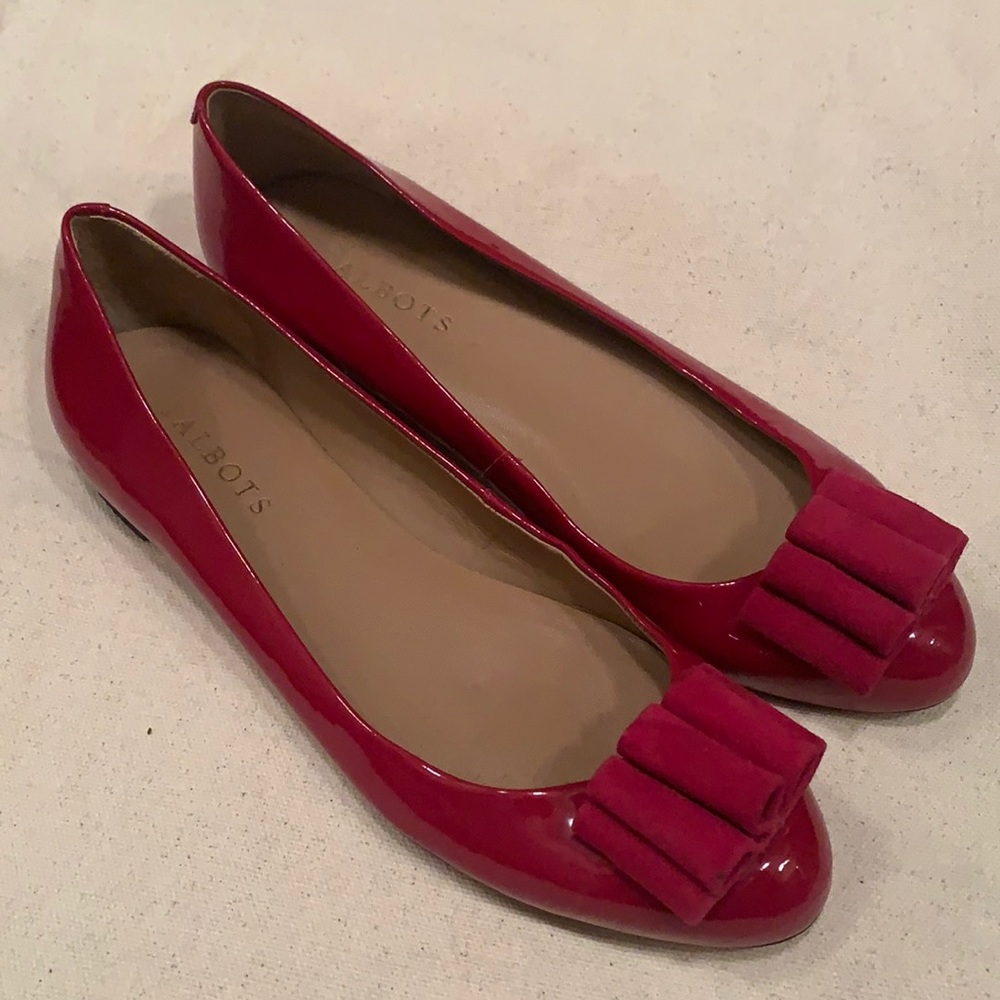 Talbots pink leather flats 7 1/2